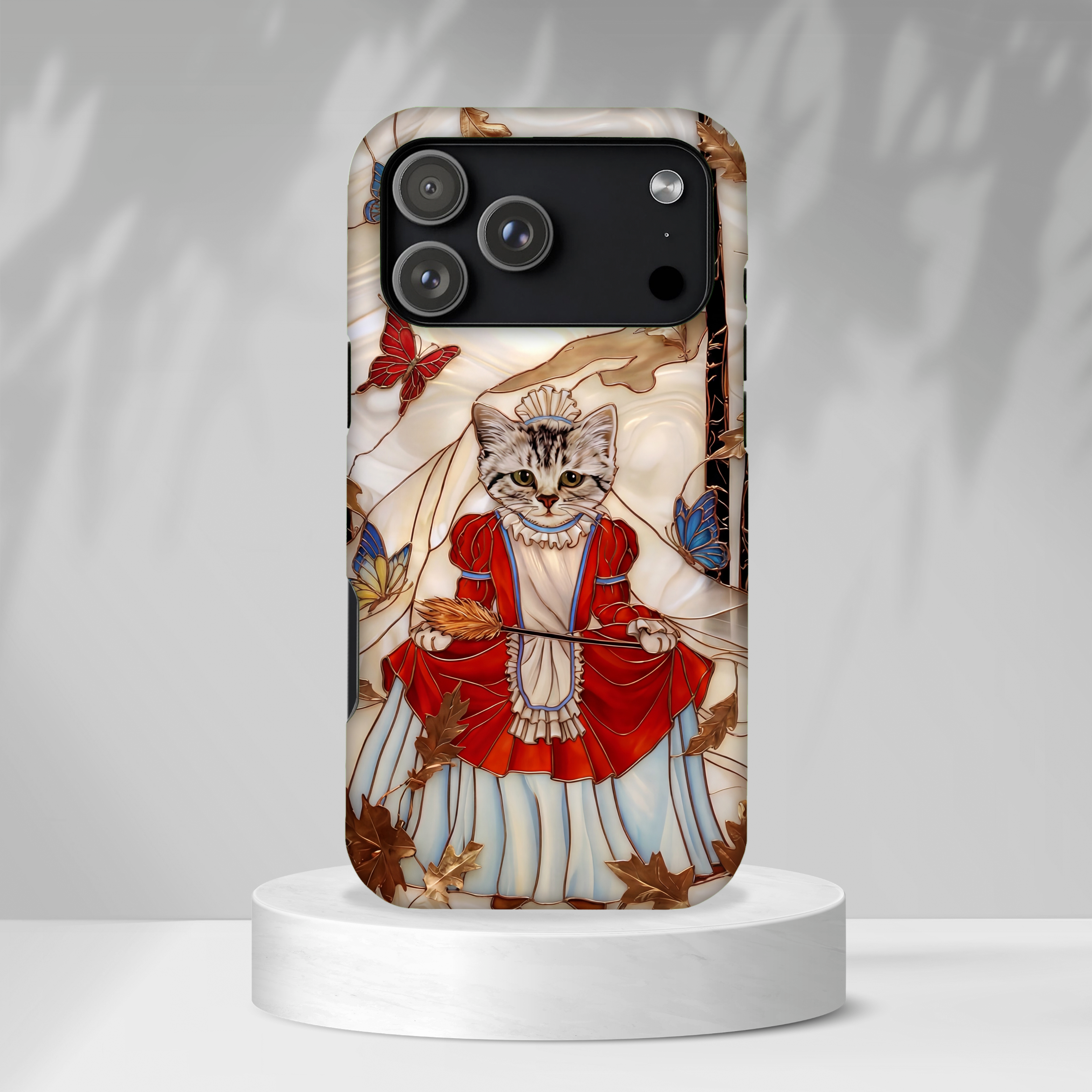 Custodia MagSafe per iPhone con motivo principessa gatto vintage