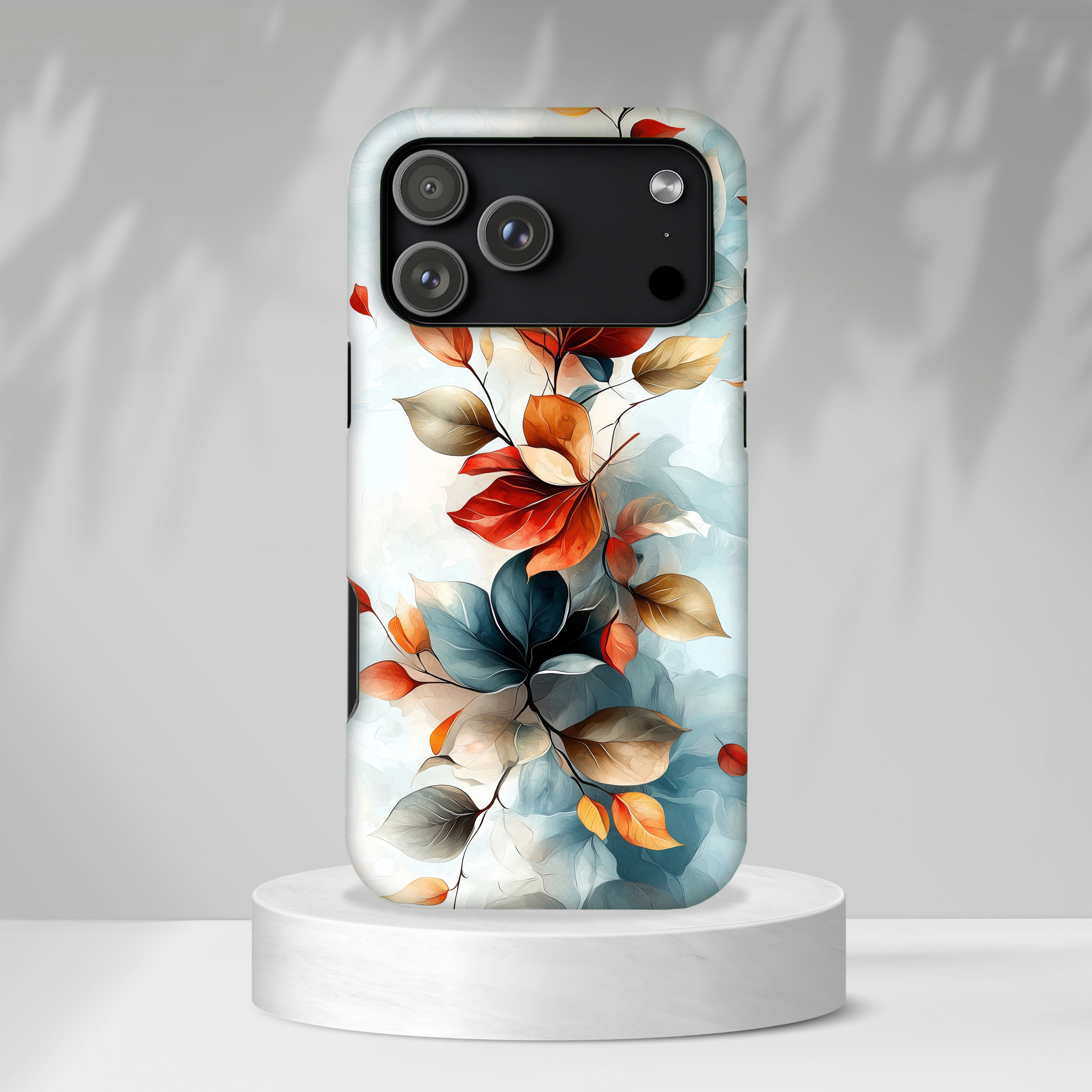 Floral Autumn Leaves Tough iPhone Case