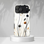 Floral Breeze Tough iPhone Case | Minimal Neutral Botanical Design