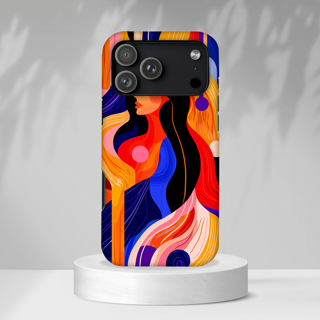 Abstract Colourful Woman iPhone Tough Case | Vibrant Artistic