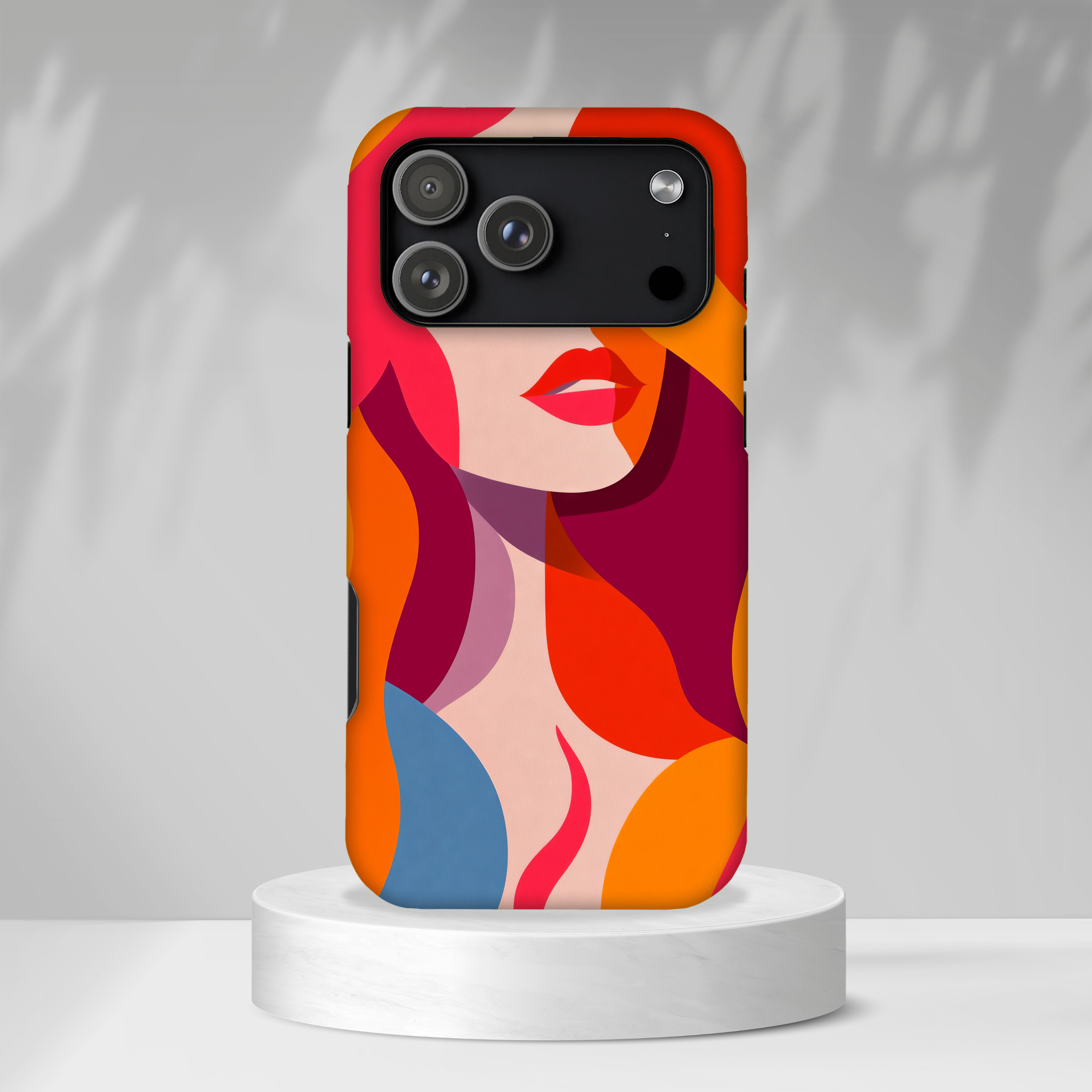 Retro Pop Art Woman iPhone Case | Bold Colourful Abstract Portrait