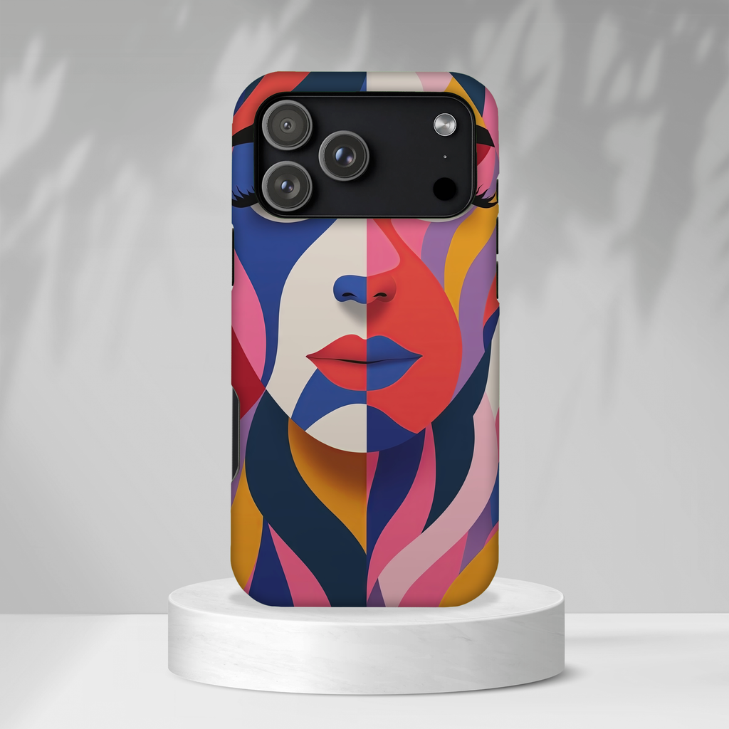Abstract Colourful Face iPhone Case | Vibrant Pop Art