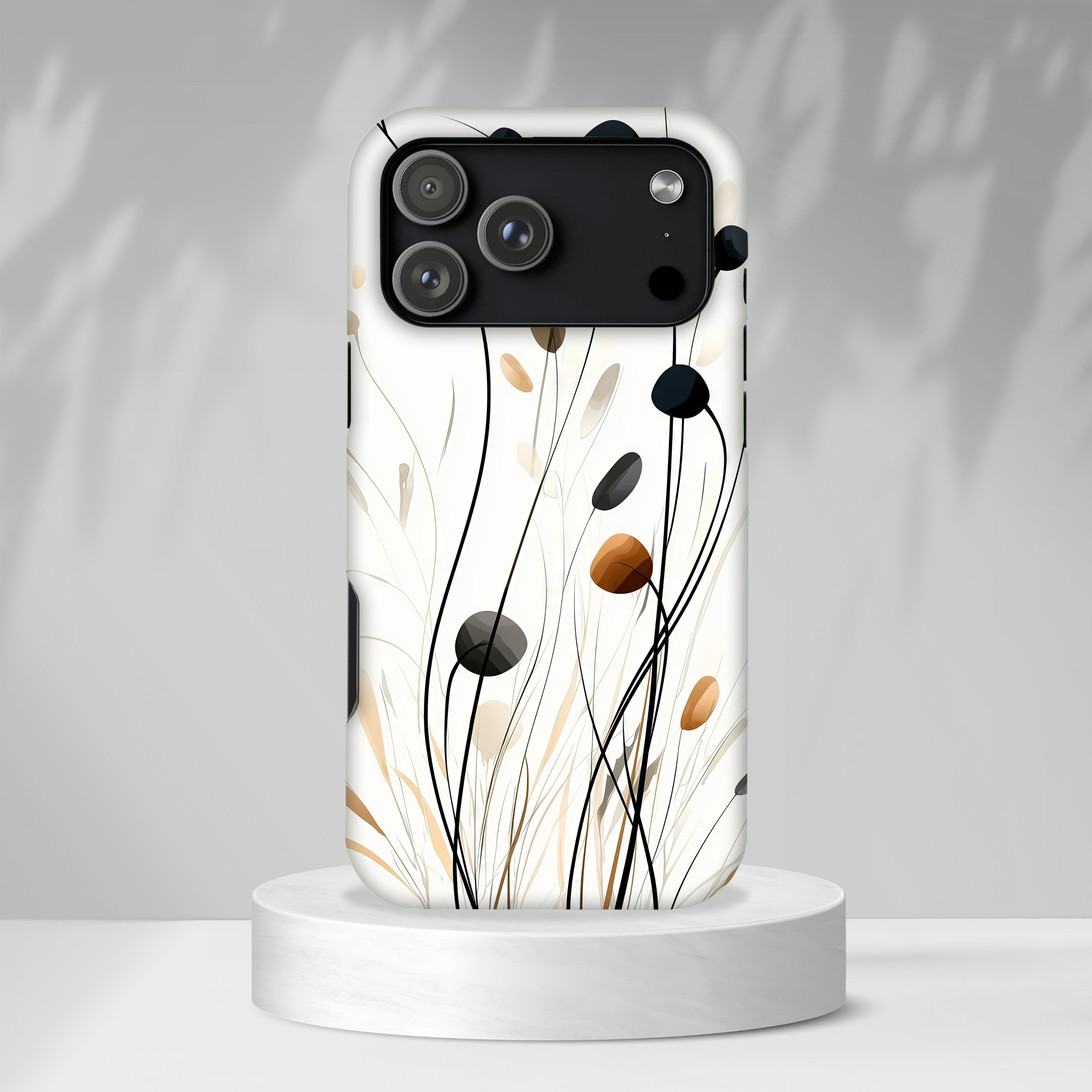 Custodia MagSafe per iPhone Floral Breeze | Design botanico neutro minimale