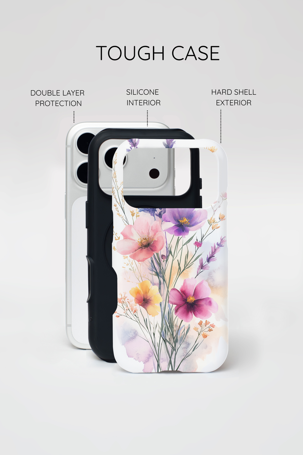 Floral Watercolour iPhone Case | Pastel Bouquet