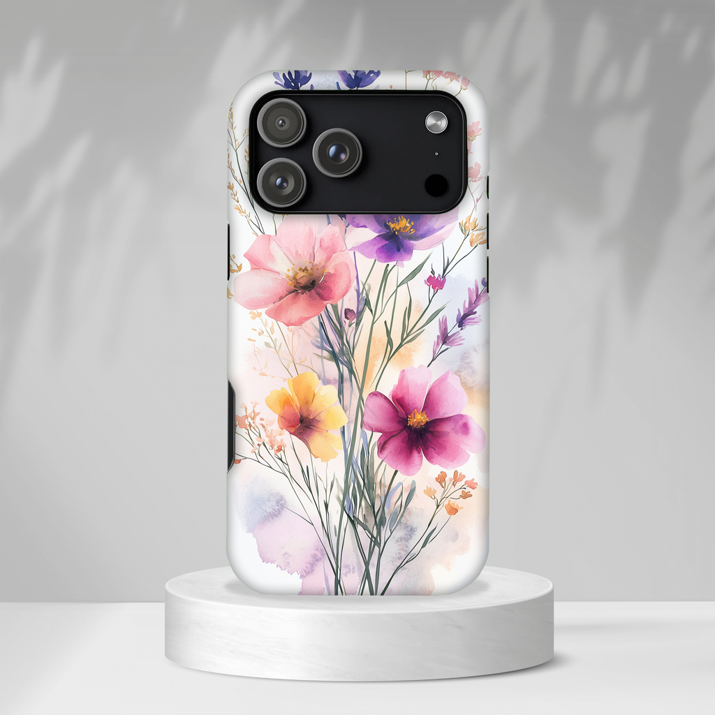 Floral Watercolour iPhone Case | Pastel Bouquet