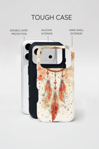 Custodia rigida MagSafe per iPhone Dreamcatcher | Piuma acquerello