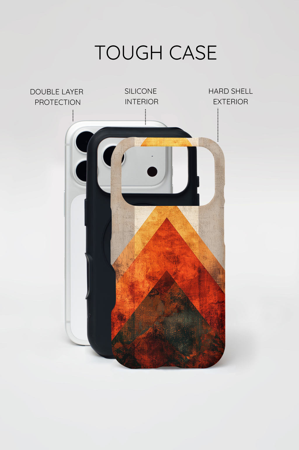 Retro Geometric Sunset iPhone Case