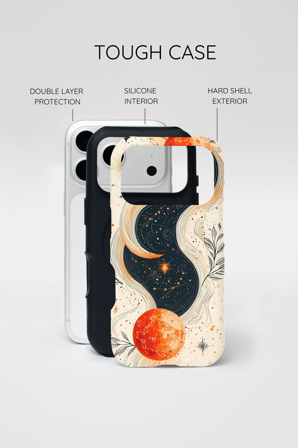 Custodia Astrology Galaxy MagSafe per iPhone | Red Moon Celestial