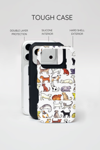 Dog Pattern iPhone Case | Cute Colourful Dogs
