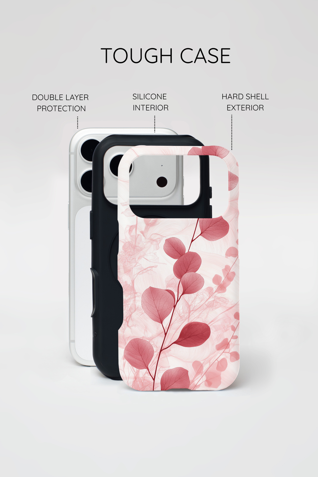 Cover per iPhone Rosa Botanico Floreale Eucalipto