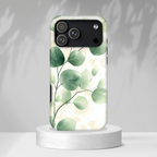 Botanical Eucalyptus Tough MagSafe iPhone Case | Green Watercolour Leaf