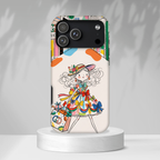 Cute Fashion Girl iPhone Case | Colourful Shopping Street Design