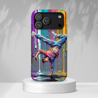 Colorful Breakdancer Graffiti Tough iPhone Case