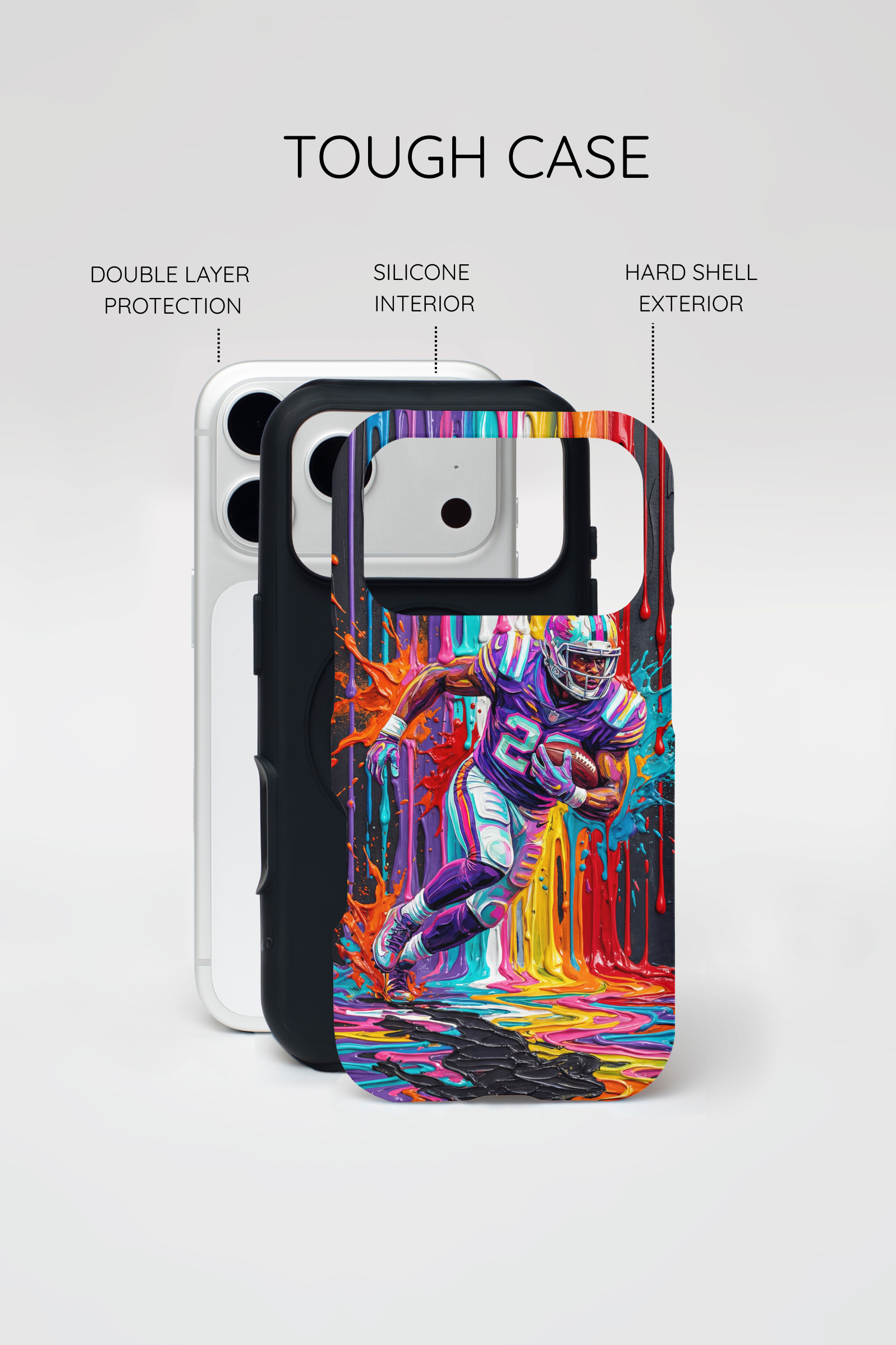 Vibrant American Football Runner iPhone Case