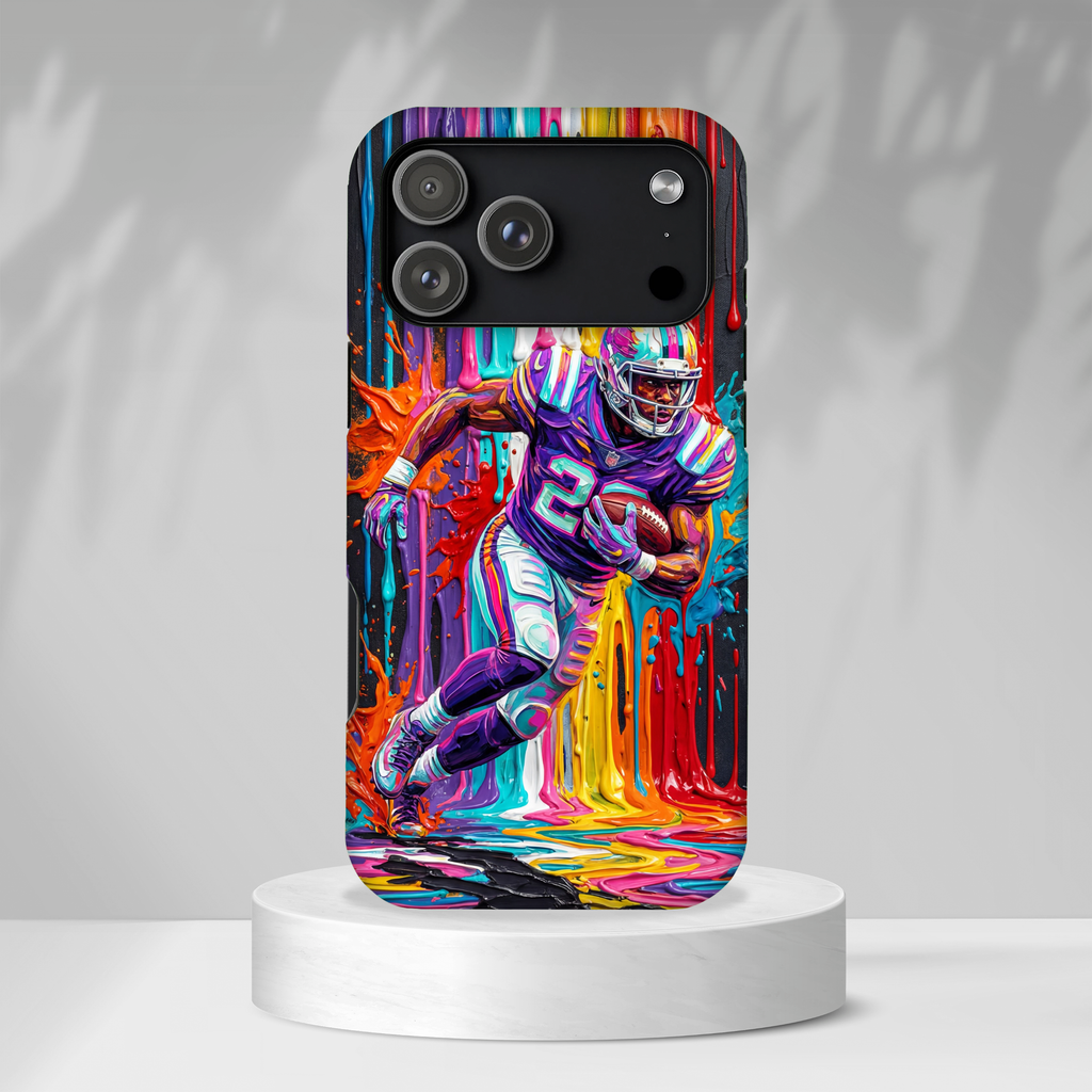 Vibrant American Football Runner iPhone Case