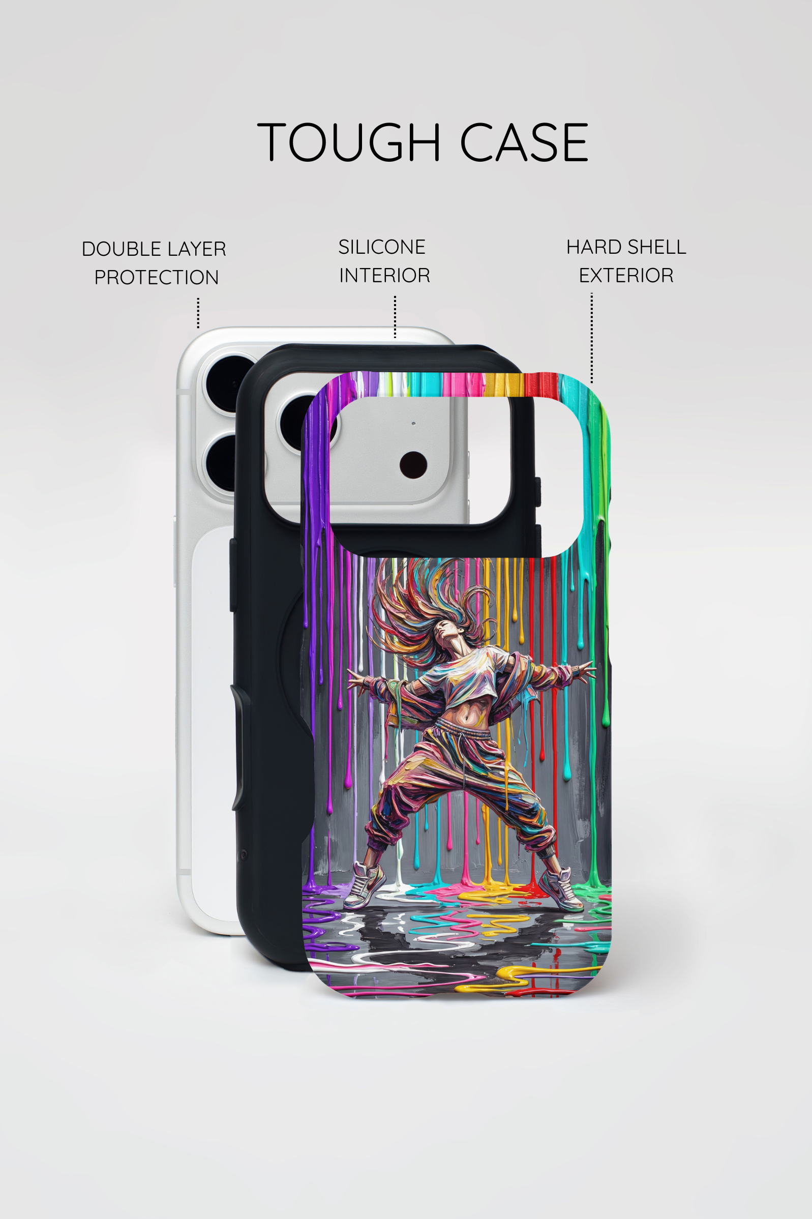 MagSafe iPhone Case | Colorful Street Dance Drip Design