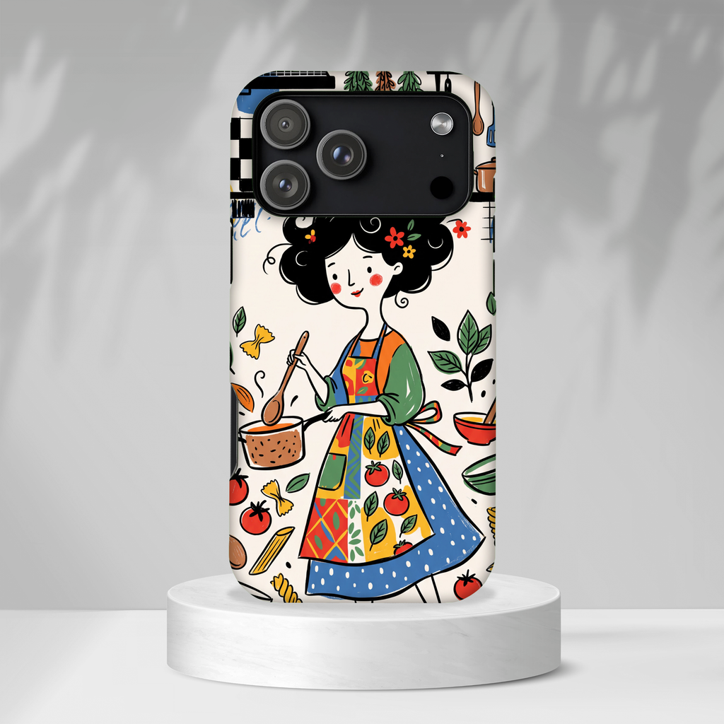 Illustrazione Cucina Chef Fantasioso Cover iPhone