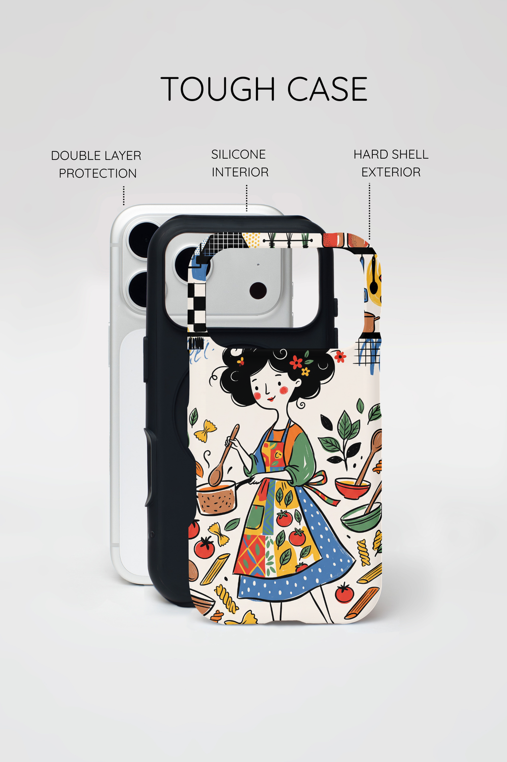 Illustrazione Cucina Chef Fantasioso Cover iPhone