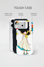 Cute Summer Girl iPhone Case | Whimsical Coastal Illustration Protective Case