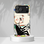 Bulldog Driver iPhone Case | Cute Retro Dog Illustration