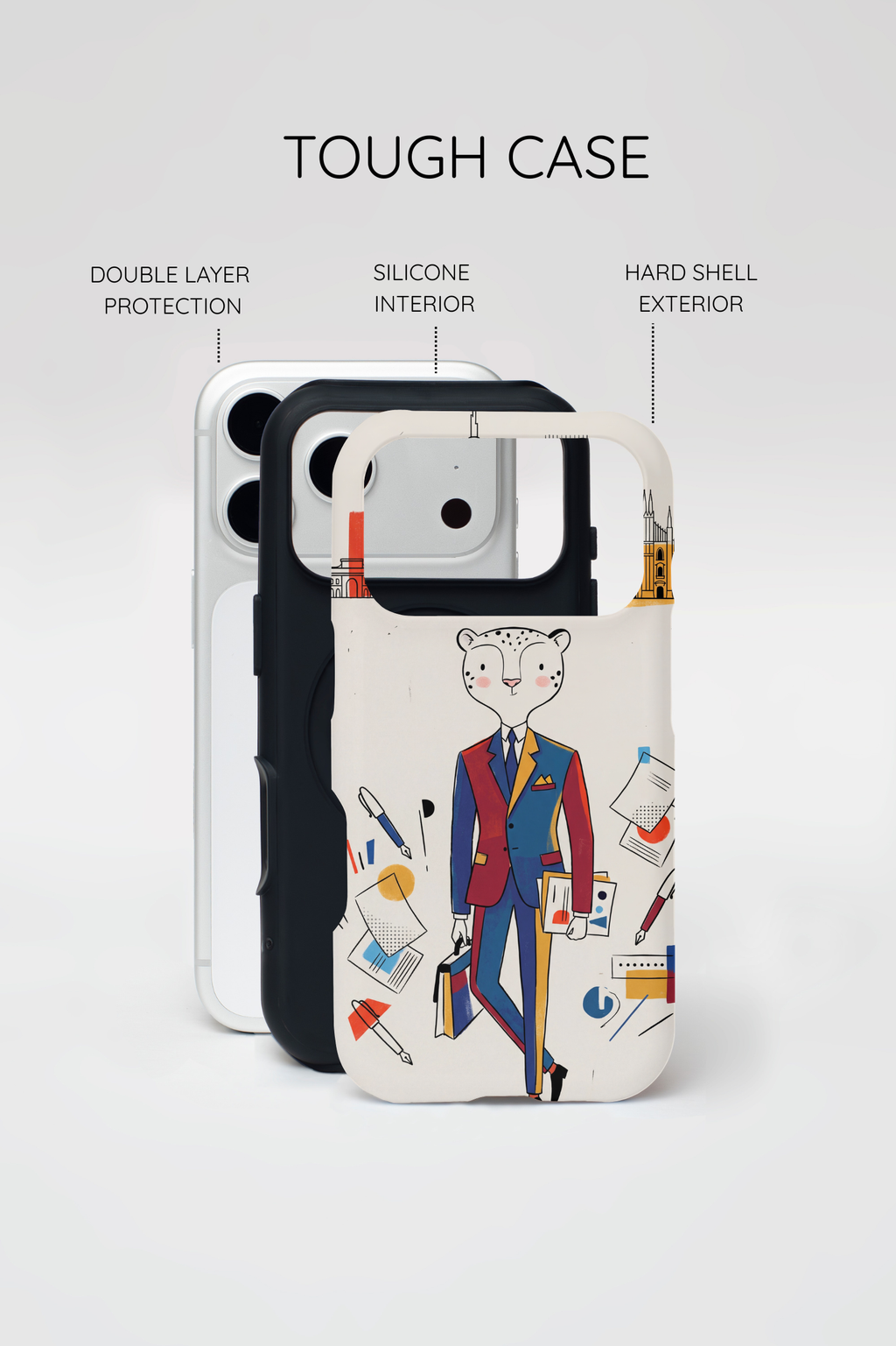 Leopard Executive Phone Case | Business Chic Illustrated