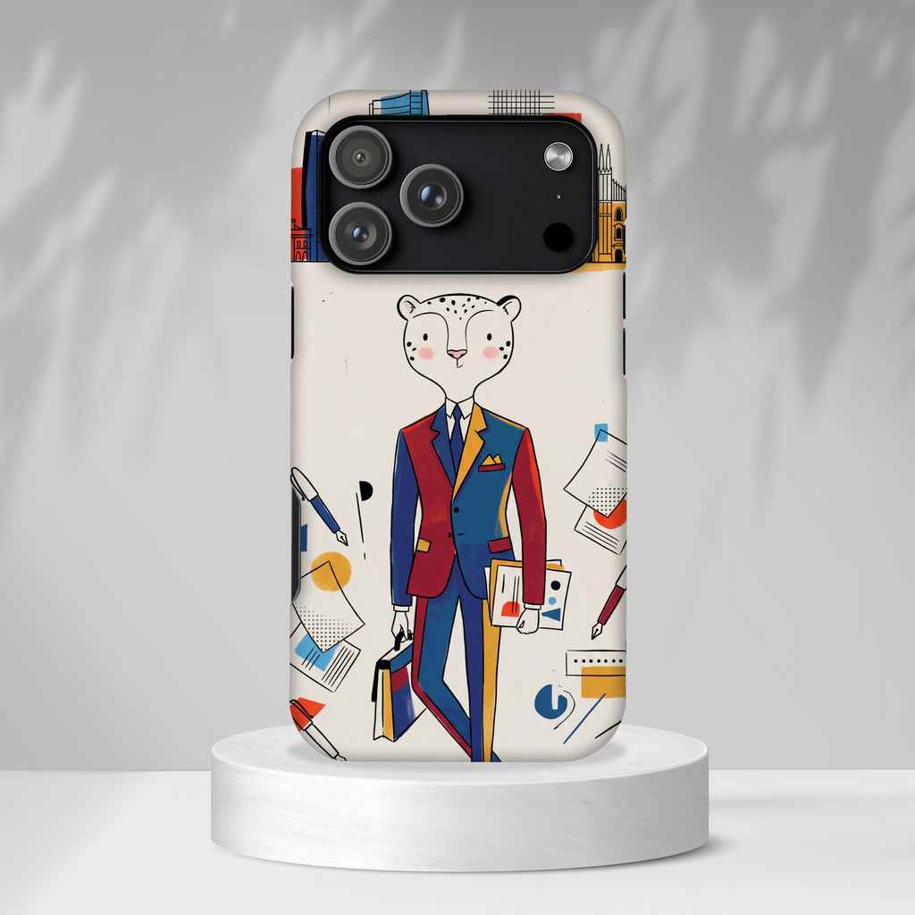 Leopard Executive Phone Case | Business Chic Illustrated