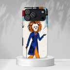 Lion Gentleman iPhone Case | Dapper Lion in City Rain