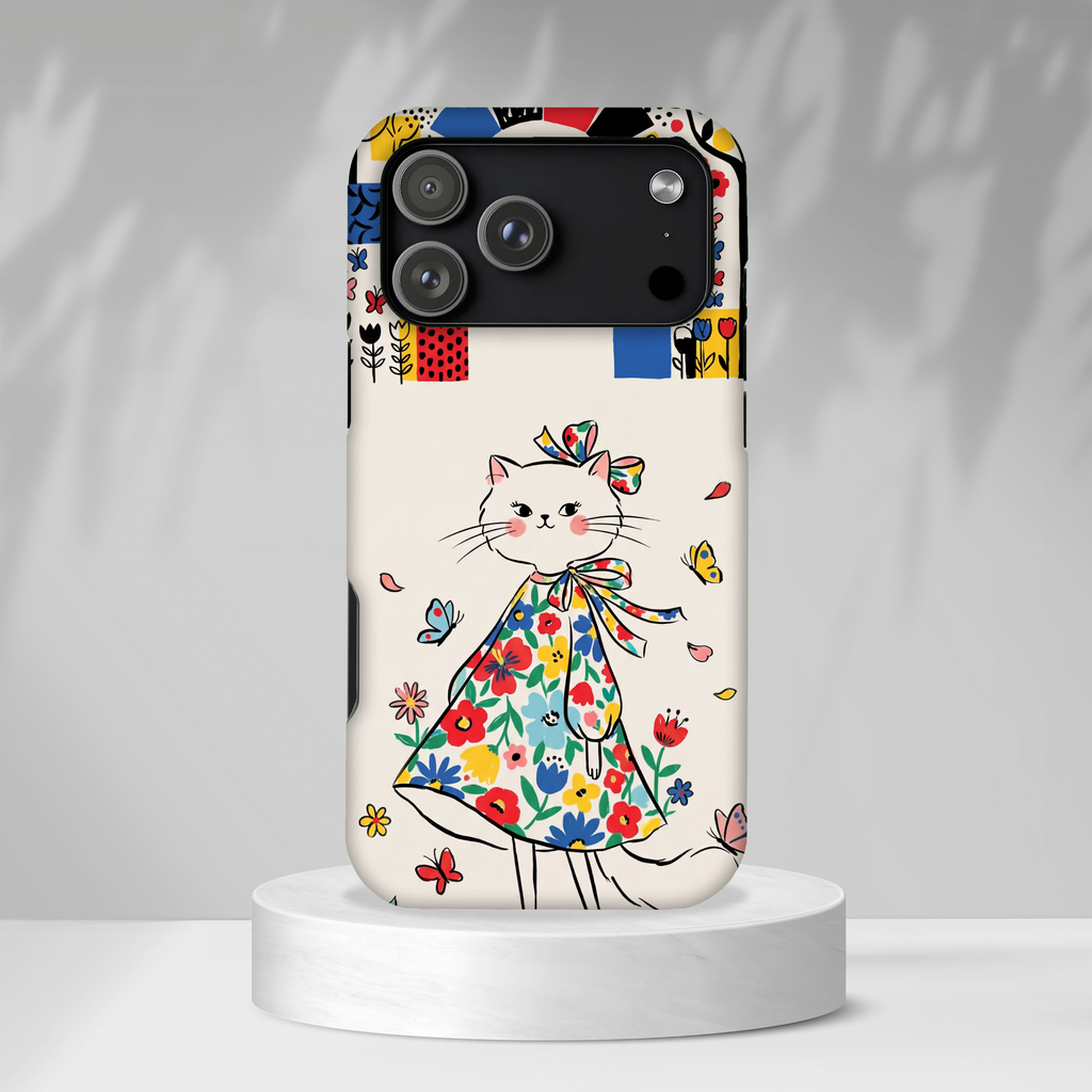 Floral Kitty iPhone Case | Cute Cat