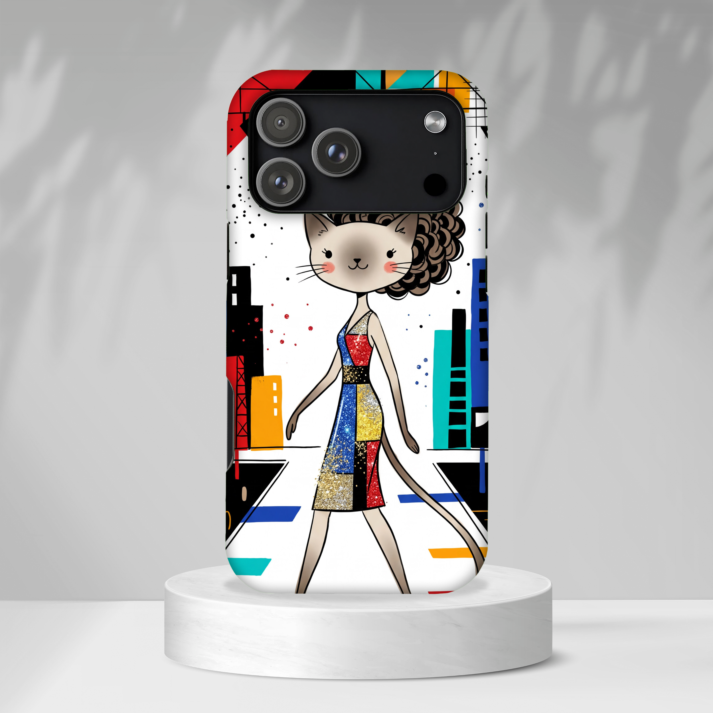 Catwalk City iPhone Case | Cute Fashion Cat