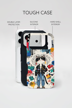 Punk City Cat Graffiti Design iPhone Case