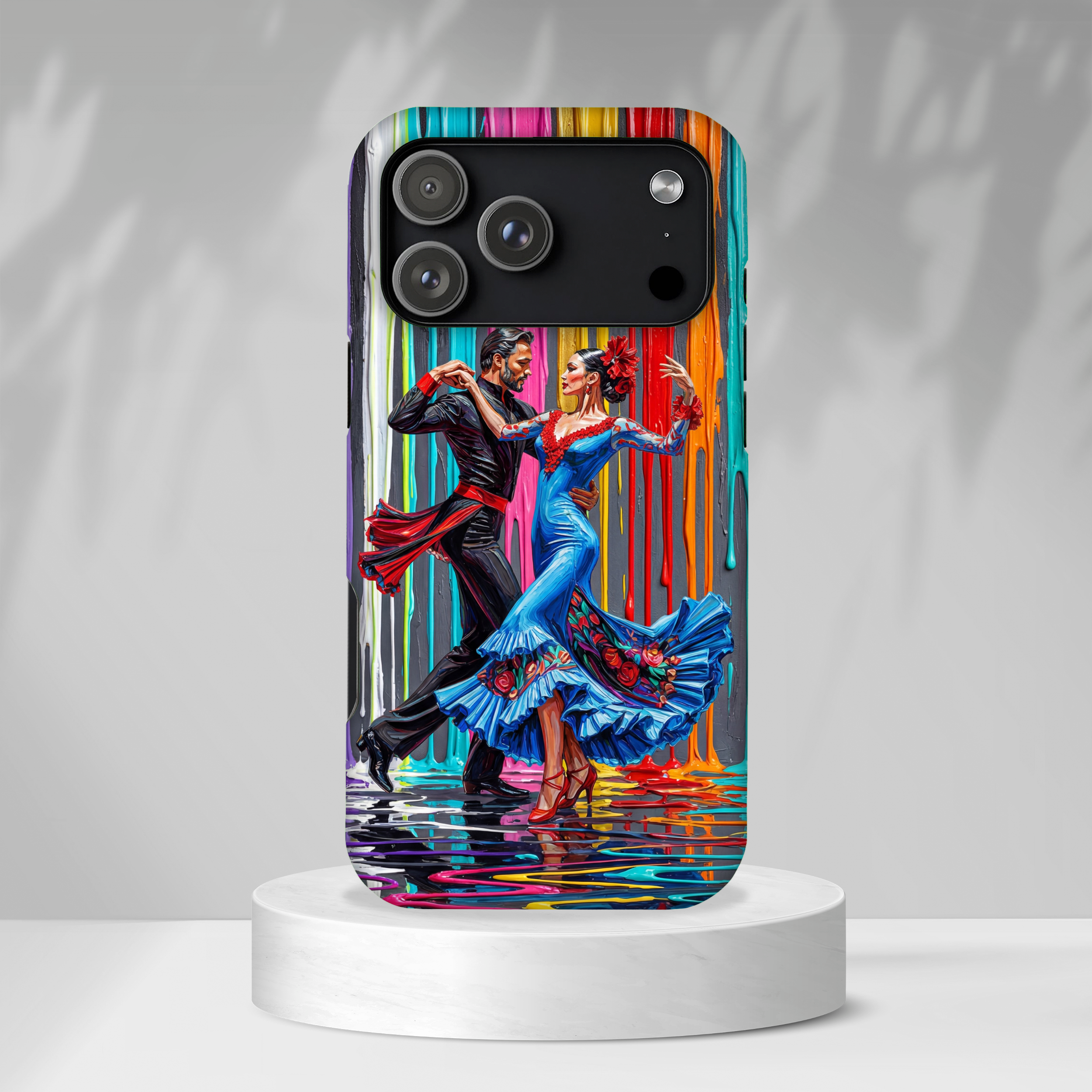 Colorful Tango MagSafe iPhone Case | Vibrant Dancing Couple Art Protection