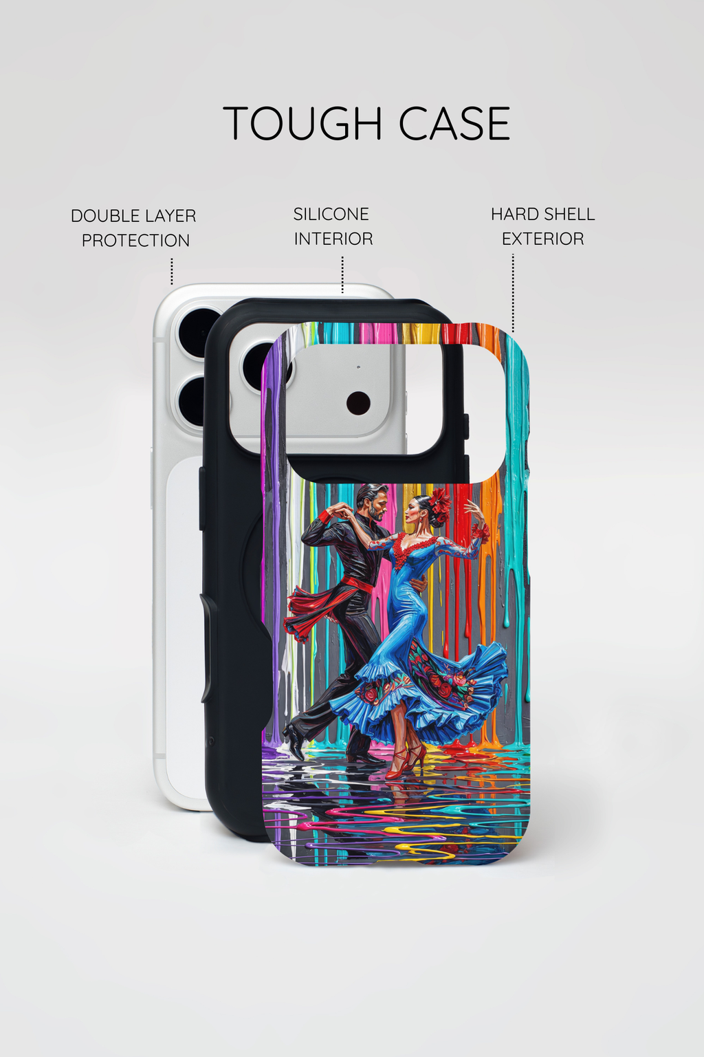 Colorful Tango MagSafe iPhone Case | Vibrant Dancing Couple Art Protection