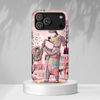 Saxophone Dog iPhone Case | Cute Pink Musical Art Protective Case