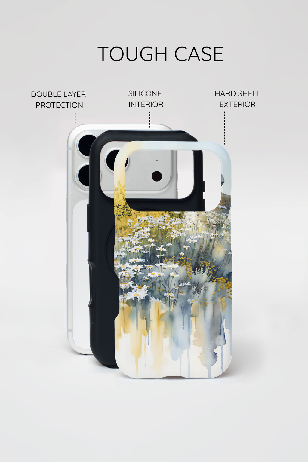 Cover per iPhone "Giardino Fiorito Margherite Acquerello"