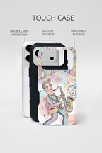 Custodia iPhone Sassofonista | Illustrazione Jazz Pastello