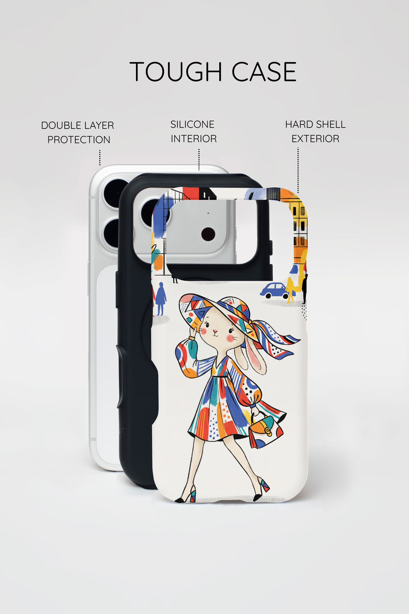 Chic Bunny City iPhone Case