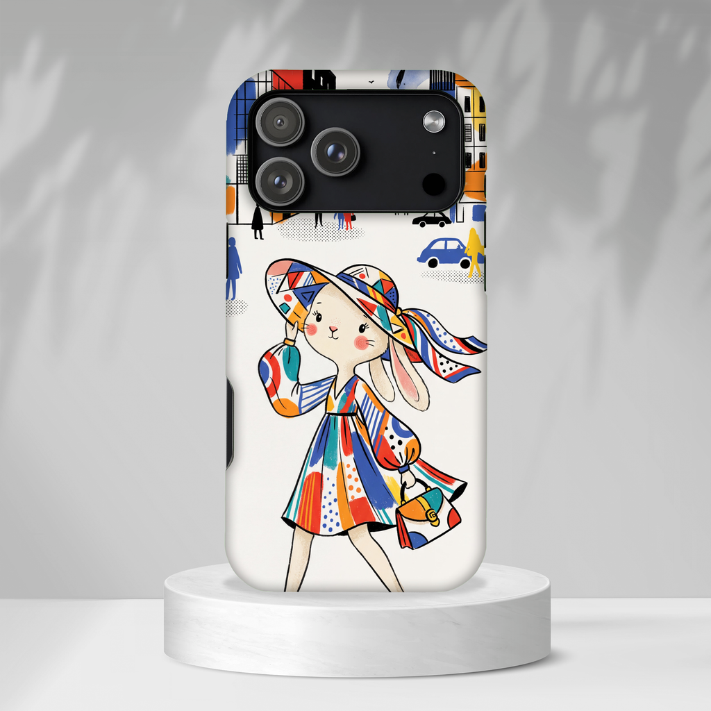 Chic Bunny City iPhone Case