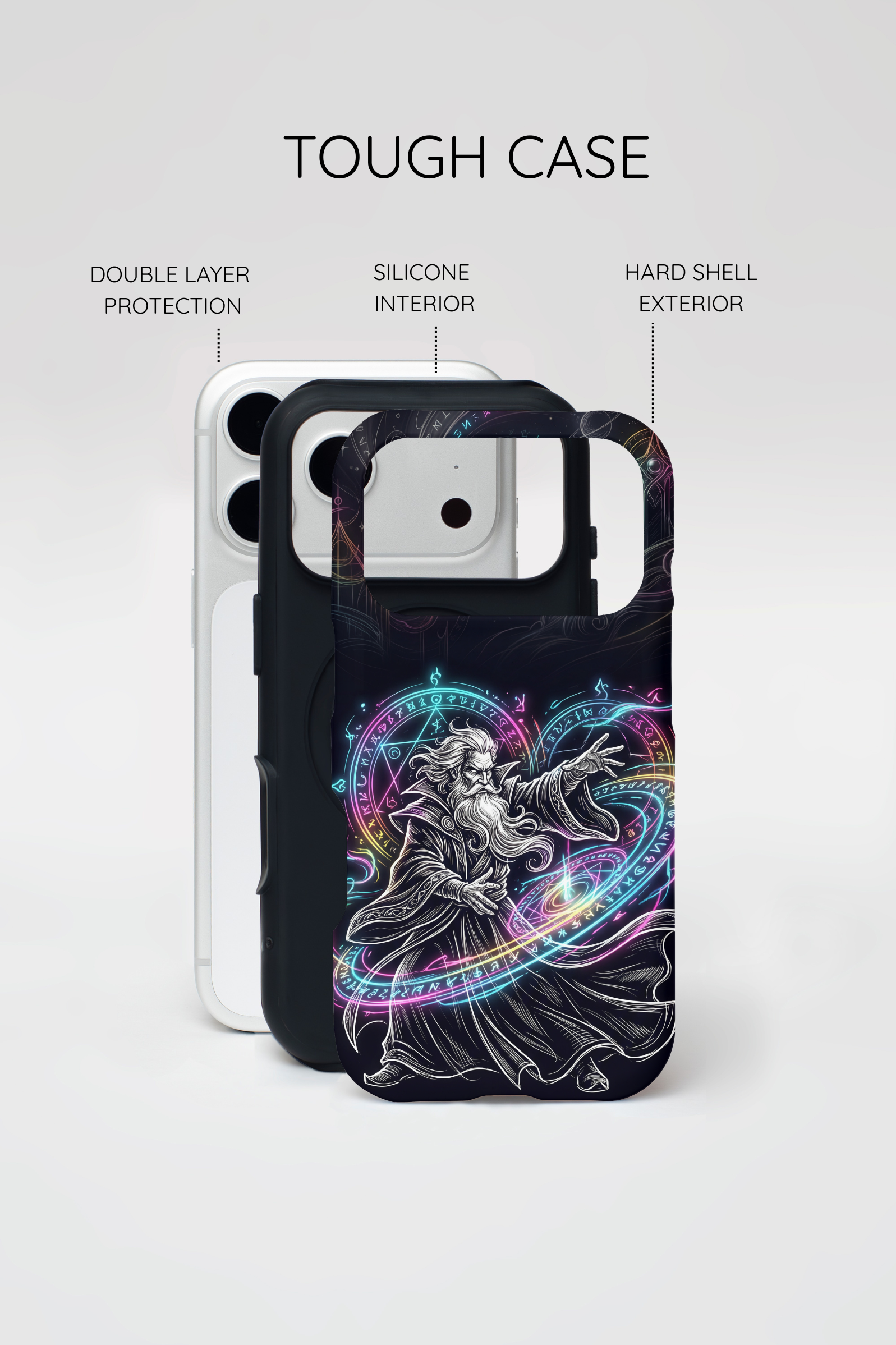 Neon Spell Art Wizard Magic iPhone Case