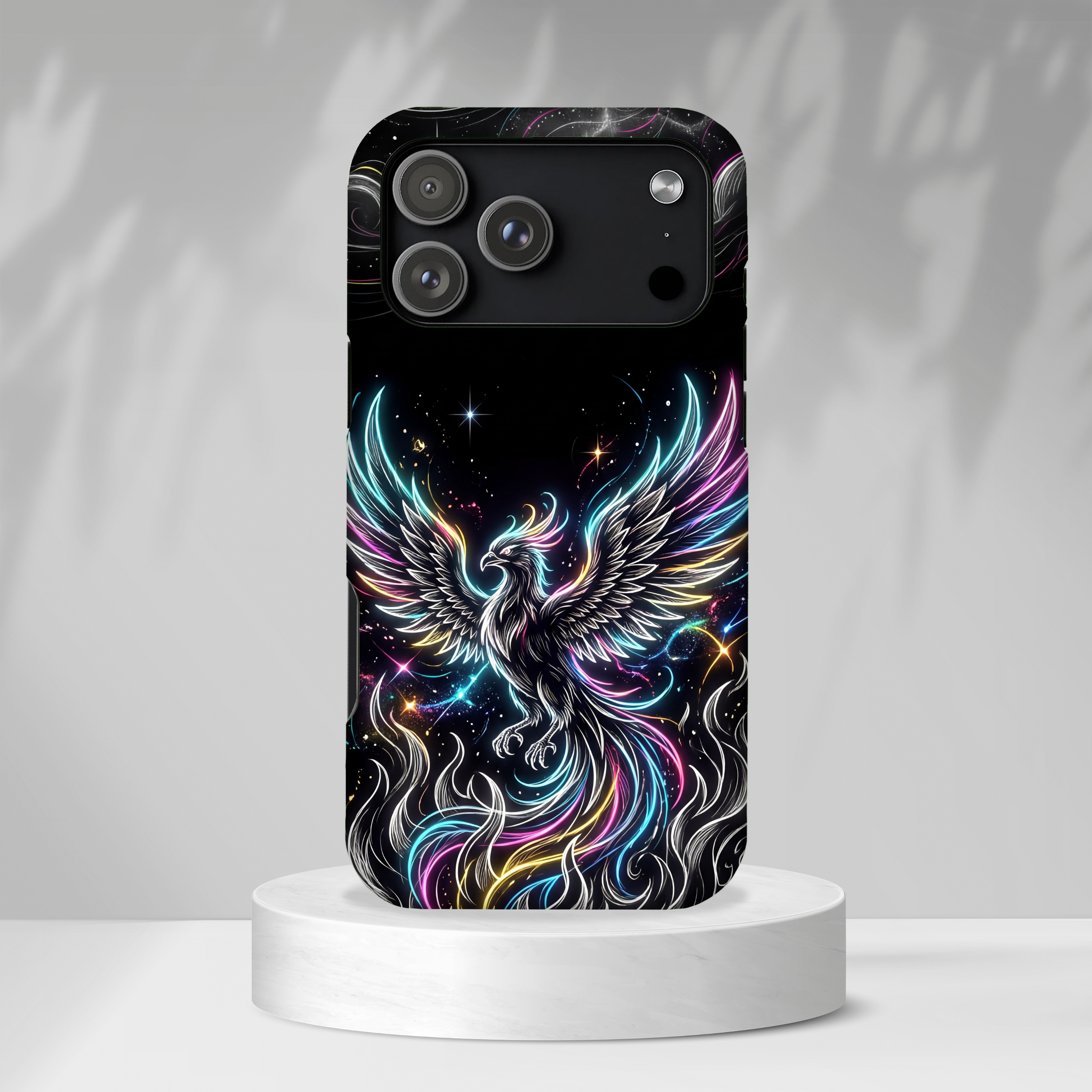 Colorful Neon Phoenix Tough iPhone Case