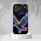 Neon Eagle MagSafe iPhone Case with Mountain Design