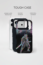 Neon Samurai MagSafe iPhone Case | Cyberpunk City Armor