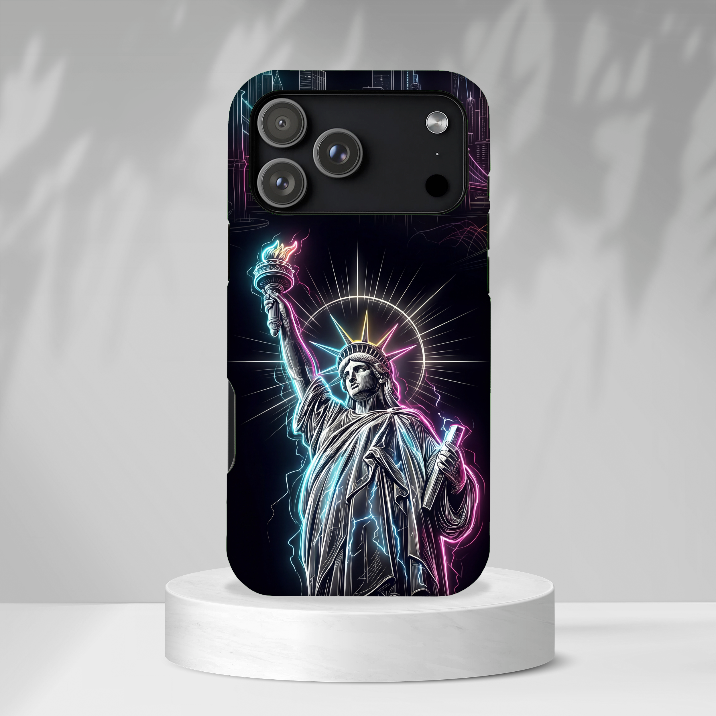 Neon Statue of Liberty Tough MagSafe iPhone Case