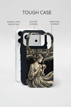 Vintage Cityscape Woman Tea Art iPhone Case