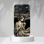 Vintage Cityscape Woman Tea Art MagSafe iPhone Case