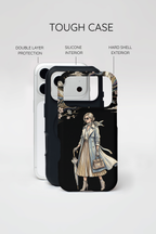 Vintage Chic MagSafe iPhone Case | Stylish Woman Illustration