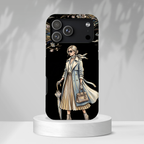 Vintage Chic MagSafe iPhone Case | Stylish Woman Illustration