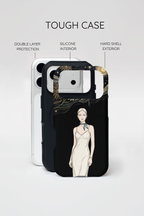 Starry Night Fashion MagSafe iPhone Case | Elegant Woman Illustration