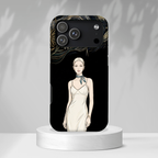 Starry Night Fashion MagSafe iPhone Case | Elegant Woman Illustration