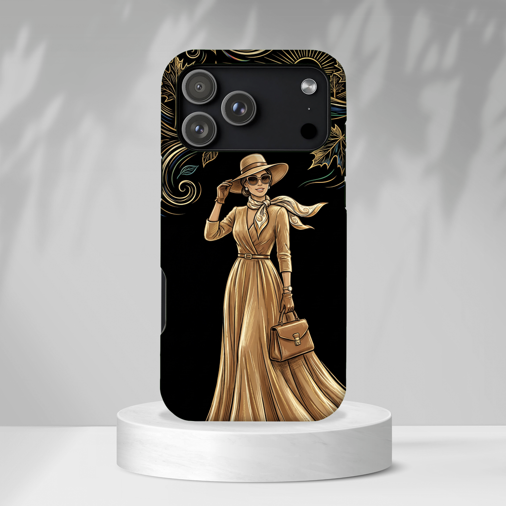 Vintage Autumn Lady MagSafe iPhone Case