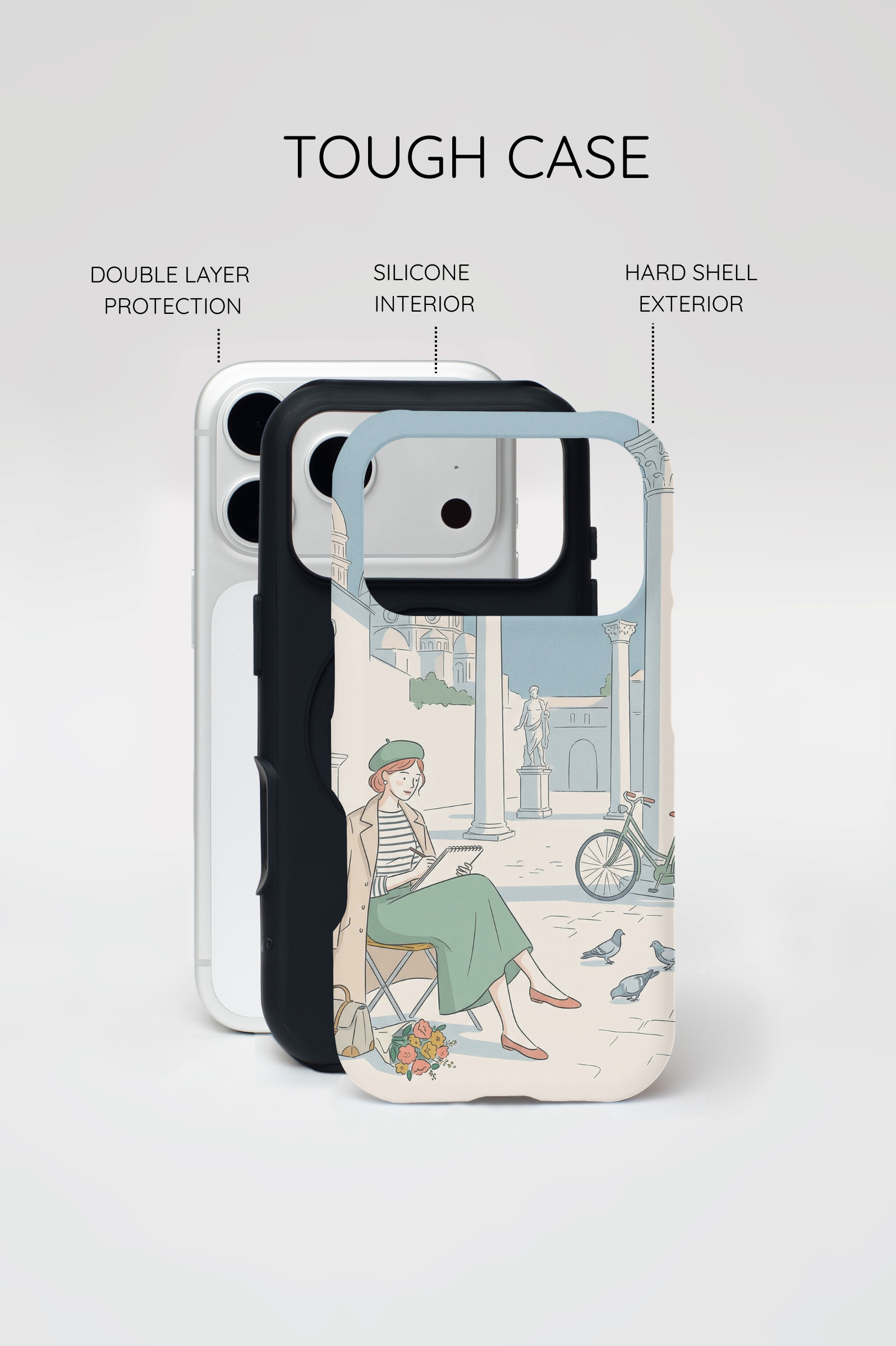 Florence Art Aesthetic iPhone Case | Renaissance Italy Travel Illustration